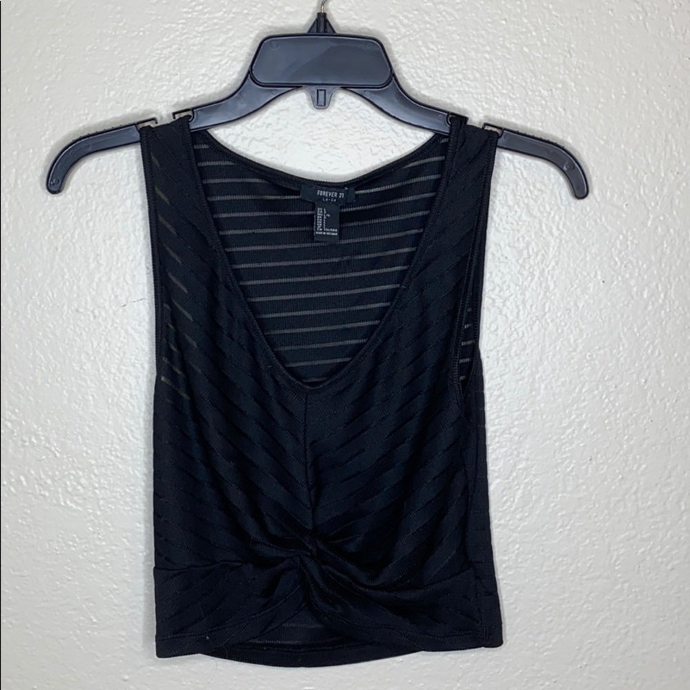 Mesh crop top.
